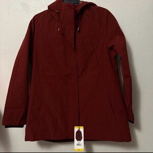 Pendleton Ladies’ Waterproof Rain Jacket Hoodie Red Size Small NWT